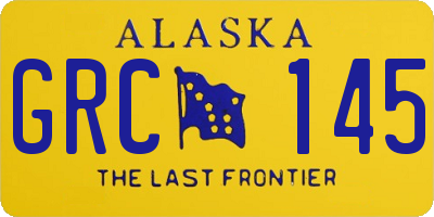 AK license plate GRC145