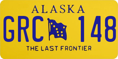 AK license plate GRC148