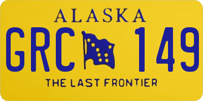 AK license plate GRC149