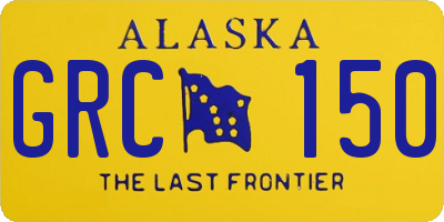 AK license plate GRC150