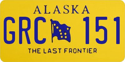 AK license plate GRC151