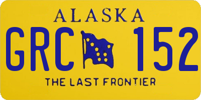 AK license plate GRC152