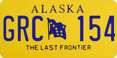 AK license plate GRC154