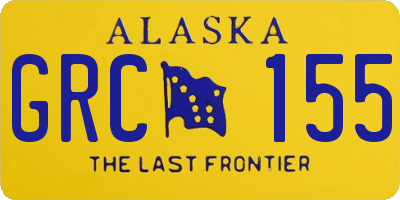 AK license plate GRC155