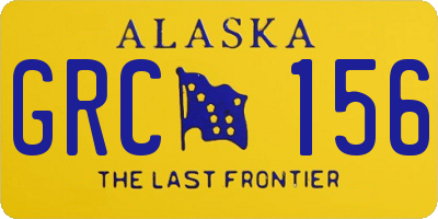 AK license plate GRC156