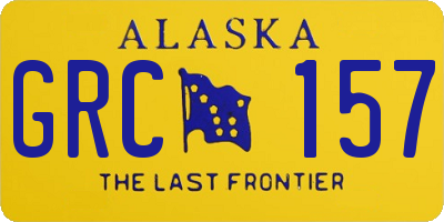 AK license plate GRC157