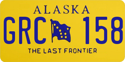 AK license plate GRC158