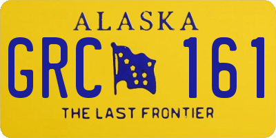 AK license plate GRC161