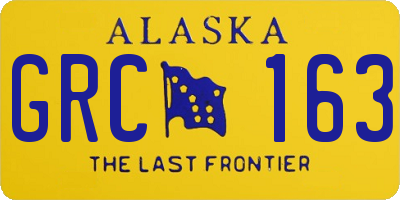 AK license plate GRC163