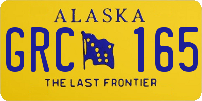 AK license plate GRC165