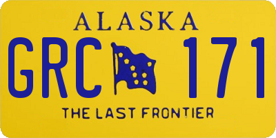 AK license plate GRC171