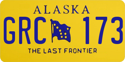 AK license plate GRC173