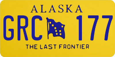 AK license plate GRC177