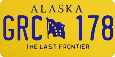 AK license plate GRC178