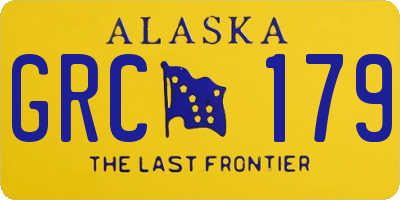 AK license plate GRC179