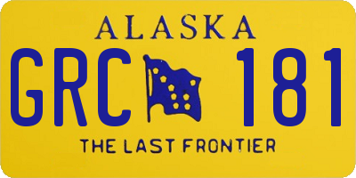 AK license plate GRC181