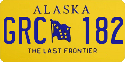 AK license plate GRC182