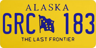 AK license plate GRC183