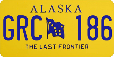 AK license plate GRC186