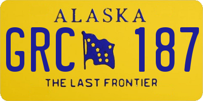 AK license plate GRC187