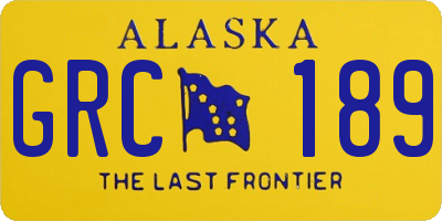 AK license plate GRC189