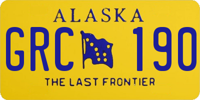 AK license plate GRC190