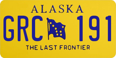 AK license plate GRC191