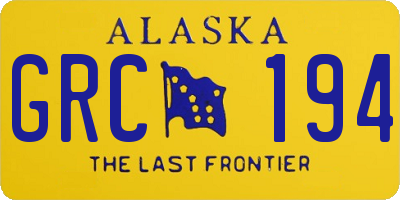 AK license plate GRC194