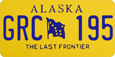 AK license plate GRC195