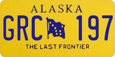 AK license plate GRC197