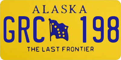 AK license plate GRC198