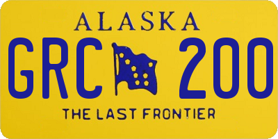 AK license plate GRC200