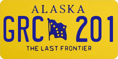 AK license plate GRC201