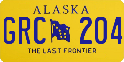 AK license plate GRC204