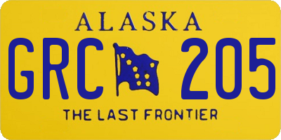 AK license plate GRC205