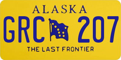 AK license plate GRC207