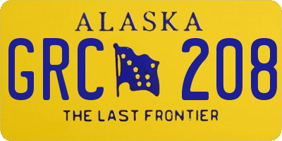 AK license plate GRC208