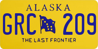 AK license plate GRC209