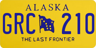 AK license plate GRC210