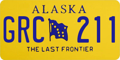 AK license plate GRC211