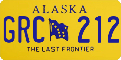 AK license plate GRC212