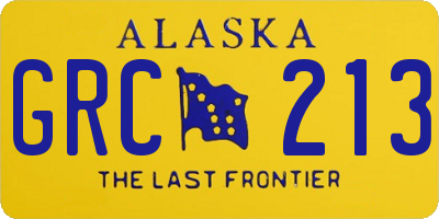 AK license plate GRC213