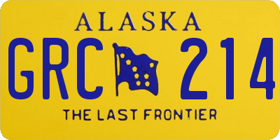 AK license plate GRC214