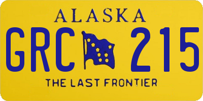 AK license plate GRC215