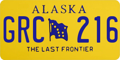 AK license plate GRC216