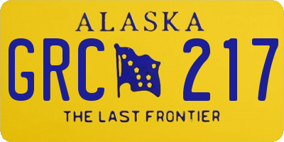 AK license plate GRC217