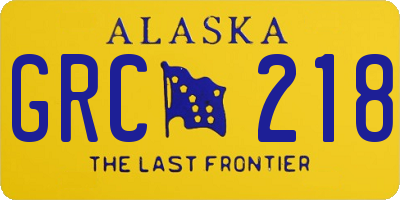 AK license plate GRC218