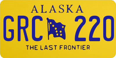 AK license plate GRC220