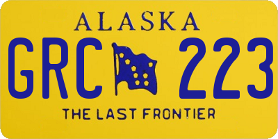 AK license plate GRC223