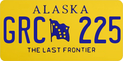 AK license plate GRC225